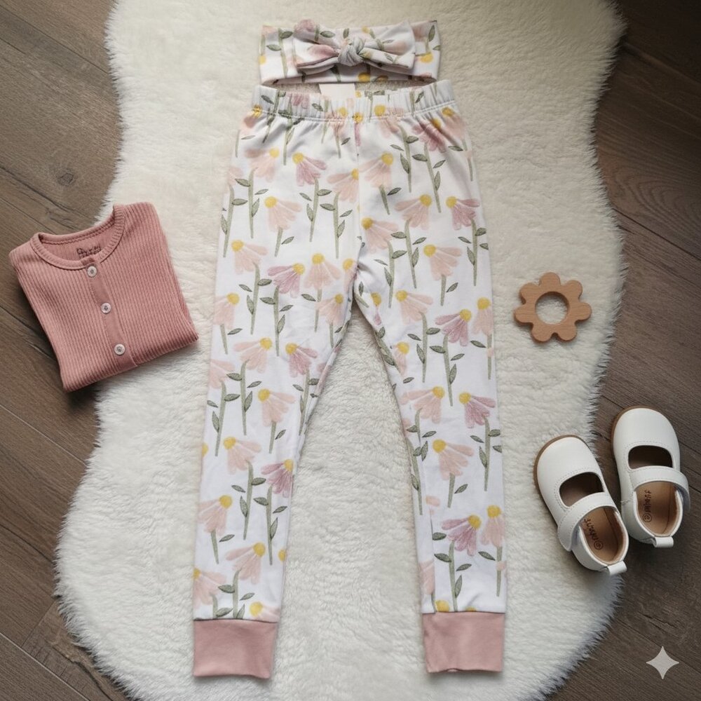 NWT Cloud Island Floral Leggings Size 4T